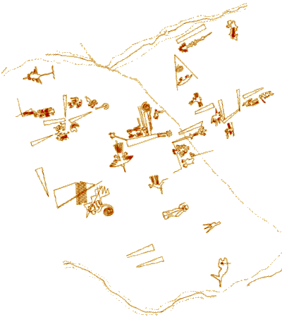  Maria Reiche Map of Nazca Glyphs - Tilted to Current North 