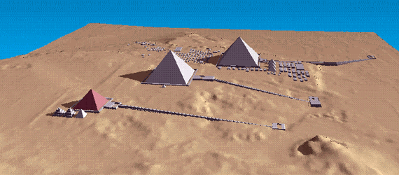  The Giza Pyramids - 3D Model 
